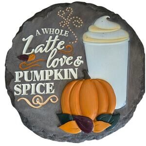 New Fall Garden Stepping Stone or Wall Decor Latte Love & Pumpkin Spice